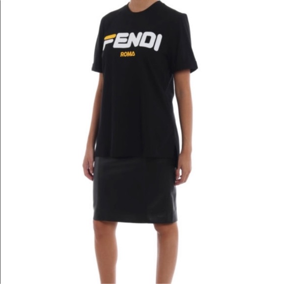 Fendi x Fila Collaboration Logo T-Shirt - S - Picture 2 of 11